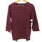 アダムエロペ Adam et Rope ボーダーL/S TEE レディース 42