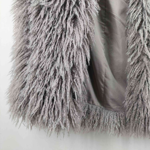 ザラ ZARA ロングファーコート レディース M-L