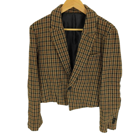 ノーアイディー NO ID. 23AW ピーク ドラペル 1B ショート JKT クロップド テーラード ジャケット メンズ JPN:2
