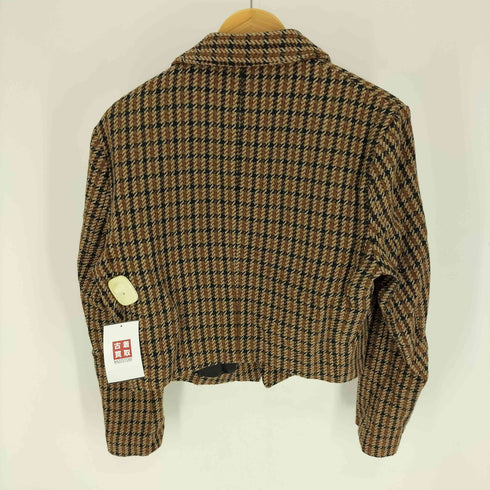 ノーアイディー NO ID. 23AW ピーク ドラペル 1B ショート JKT クロップド テーラード ジャケット メンズ JPN:2