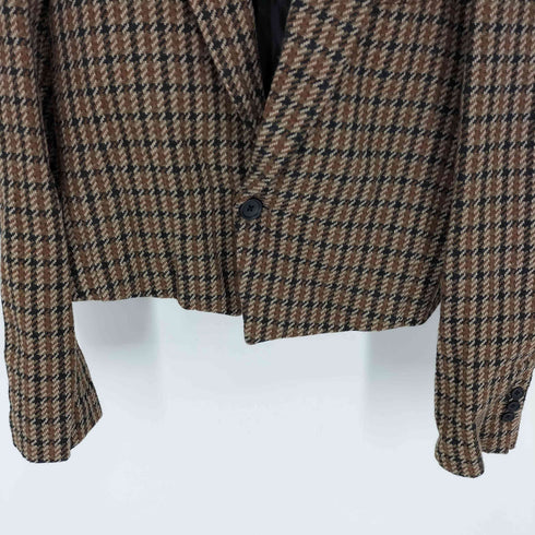 ノーアイディー NO ID. 23AW ピーク ドラペル 1B ショート JKT クロップド テーラード ジャケット メンズ JPN:2