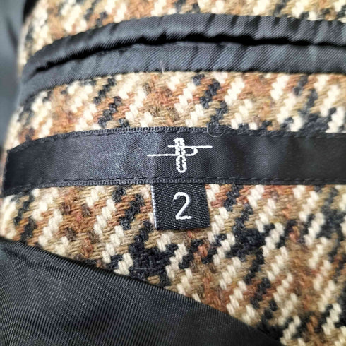 ノーアイディー NO ID. 23AW ピーク ドラペル 1B ショート JKT クロップド テーラード ジャケット メンズ JPN:2