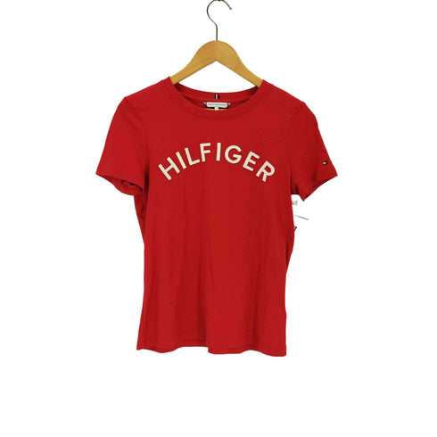トミーヒルフィガー TOMMY HILFIGER ロゴクルーネックTシャツ レディース import:XS