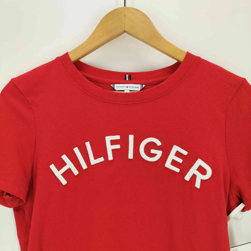 トミーヒルフィガー TOMMY HILFIGER ロゴクルーネックTシャツ レディース import:XS