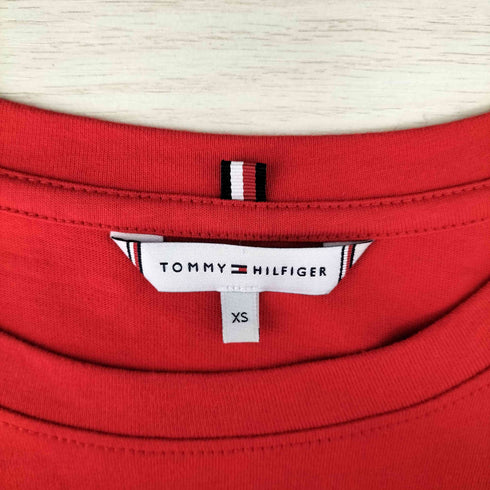 トミーヒルフィガー TOMMY HILFIGER ロゴクルーネックTシャツ レディース import:XS