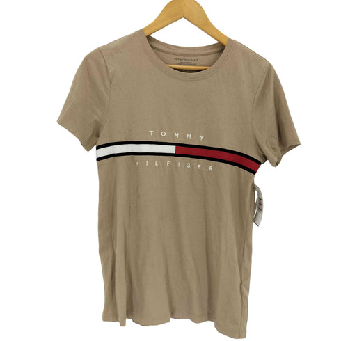 トミーヒルフィガー TOMMY HILFIGER ロゴクルーネックTシャツ レディース import:M