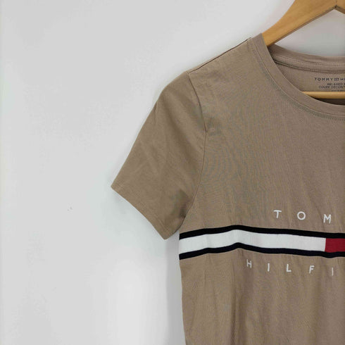 トミーヒルフィガー TOMMY HILFIGER ロゴクルーネックTシャツ レディース import:M