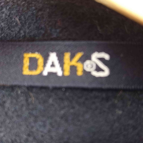 ダックス DAKS フード取り外し可能 フード裏チェック ウールロングポンチョ レディース 9AB2