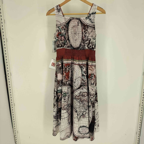 アクシーズファム axes femme 24SS ヴィンテージマップ柄 ワンピース レディース FREE