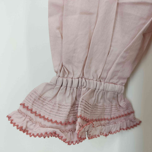 ピンクハウス PINK HOUSE 白アップルブロッサム刺繍ローンチュニックブラウス レディース