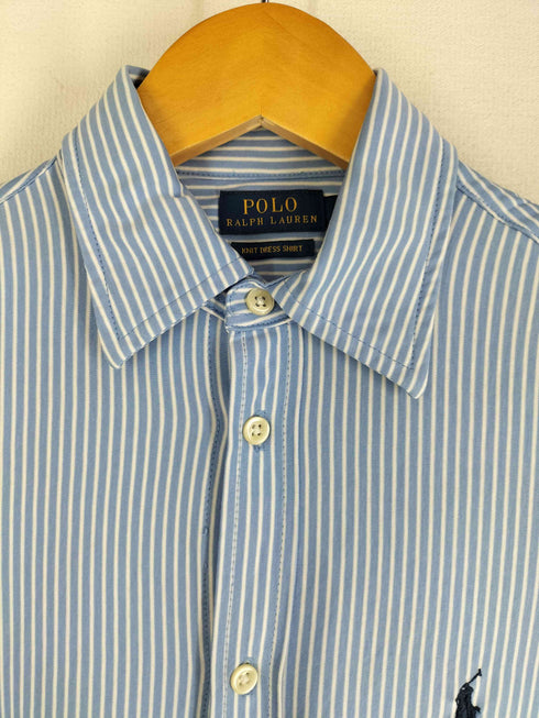 ポロラルフローレン POLO RALPH LAUREN KNIT DRESS SHIRT ポニー刺繍 ストライプ柄 ドレスシャツ メンズ import:S
