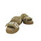 トーガプルラ TOGA PULLA KHAKI SUEDE SLIDERS メタルロゴ サンダル スリッパ レディース EUR:37