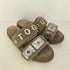 トーガプルラ TOGA PULLA KHAKI SUEDE SLIDERS メタルロゴ サンダル スリッパ レディース EUR:37