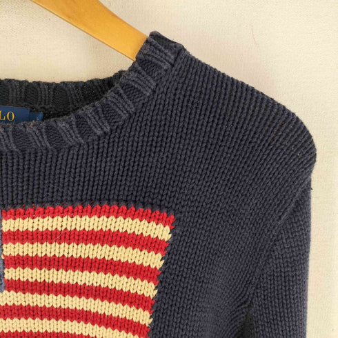 ポロラルフローレン POLO RALPH LAUREN 星条旗 コットンクルーネックニット メンズ import:M