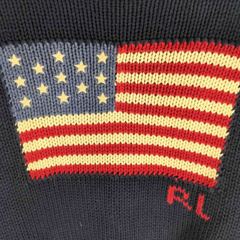 ポロラルフローレン POLO RALPH LAUREN 星条旗 コットンクルーネックニット メンズ import:M