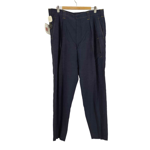 ヨウジヤマモトプールオム Yohji Yamamoto POUR HOMME インディゴ カラーステッチ 2タックパンツ メンズ JPN:2