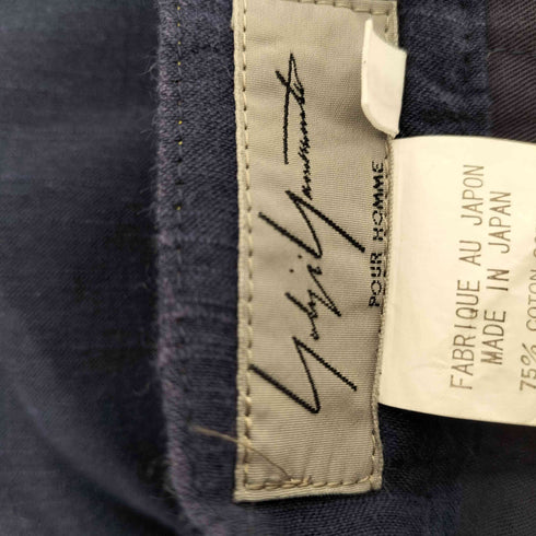 ヨウジヤマモトプールオム Yohji Yamamoto POUR HOMME インディゴ カラーステッチ 2タックパンツ メンズ JPN:2