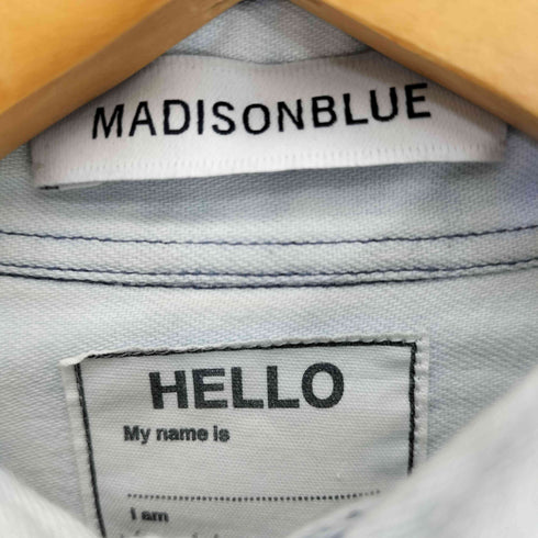 マディソンブルー MADISONBLUE 18AW マダムデニムシャツ ライトブルー ウォッシュ加工 レディース