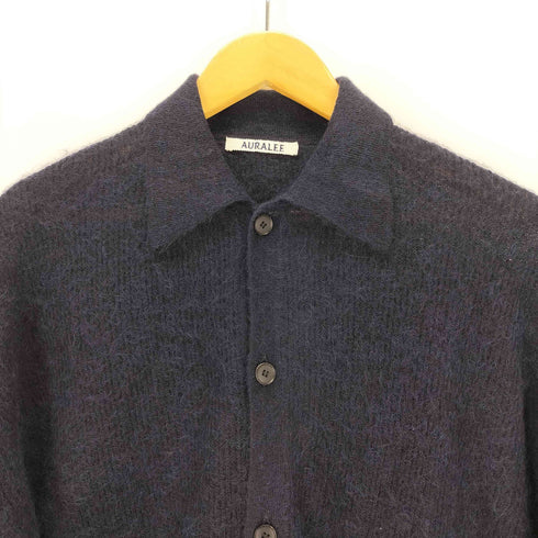 オーラリー AURALEE BABY SURI ALPACA SHEER KNIT SHIRT CARDIGA メンズ JPN:4
