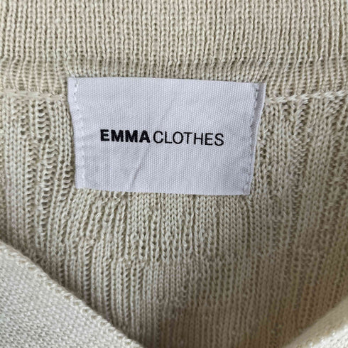 エマクローズ EMMA CLOTHES ジャガードスキッパールーズニットポロシャツ メンズ M