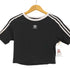 アディダスオリジナルス adidas Originals スリーストライプス 半袖ベビーTシャツ クロップド レディース 2XL