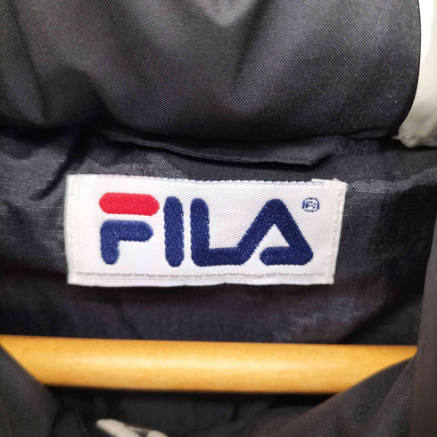 フィラ FILA 刺繍ロゴ 袖ライン ダウンジャケット メンズ import:L