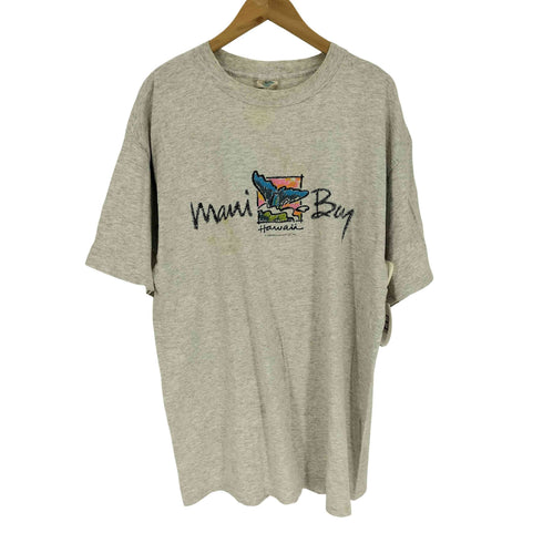 90S MAUI BAY USA製 Hawaii プリント クルーネック Tシャツ 1995年製 シングルステッチ メンズ import:XL