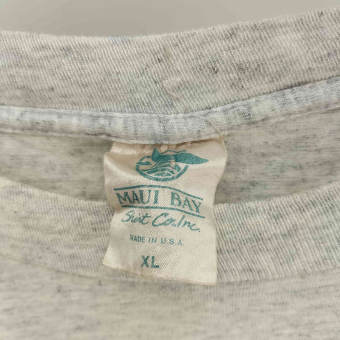 90S MAUI BAY USA製 Hawaii プリント クルーネック Tシャツ 1995年製 シングルステッチ メンズ import:XL