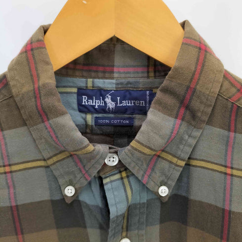 ラルフローレン RALPH LAUREN チェック柄ボタンダウンシャツ メンズ L