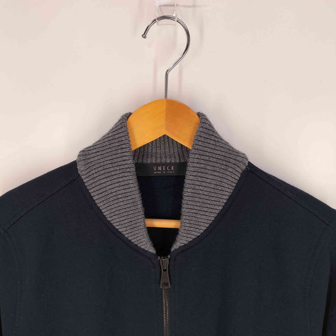 VNECK イタリア製 カシミヤ混 コットン ニットブルゾン メンズ import:S