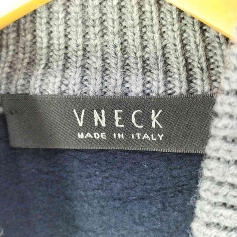 VNECK イタリア製 カシミヤ混 コットン ニットブルゾン メンズ import:S