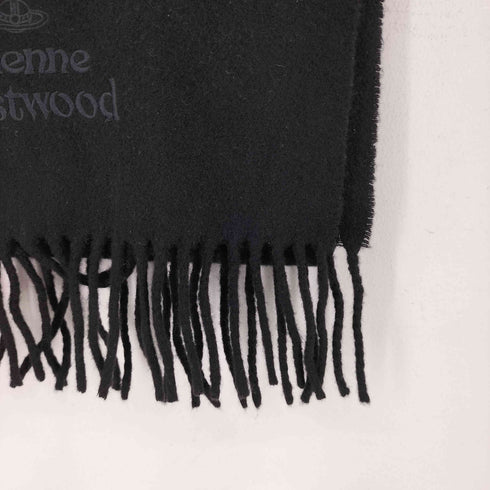 ヴィヴィアンウエストウッド Vivienne Westwood ロゴ刺繍 ウール マフラー メンズ