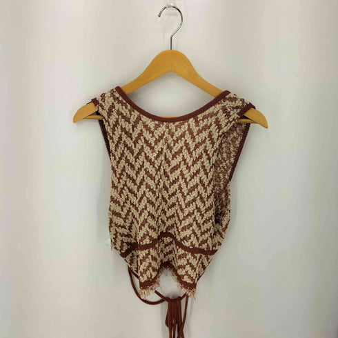 パブリックトウキョウ PUBLIC TOKYO ヘリンボーンニットビスチェ スカートセットアップ レディース FREE