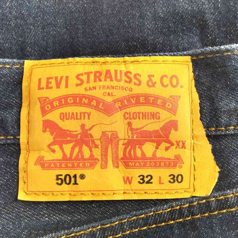 リーバイス Levis 501 ボタンフライデニムパンツ インディゴ メンズ W32 L30