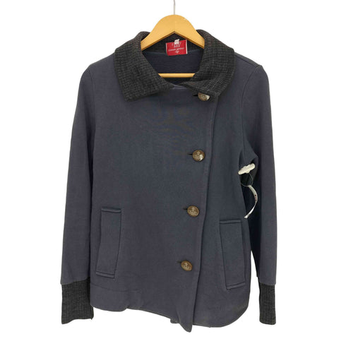 ヴィヴィアンウエストウッドレッドレーベル Vivienne Westwood RED LABEL オーブボタン スウェット地 アシンメトリー ダブルライダースジャケット レディース JPN:2