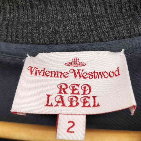 ヴィヴィアンウエストウッドレッドレーベル Vivienne Westwood RED LABEL オーブボタン スウェット地 アシンメトリー ダブルライダースジャケット レディース JPN:2