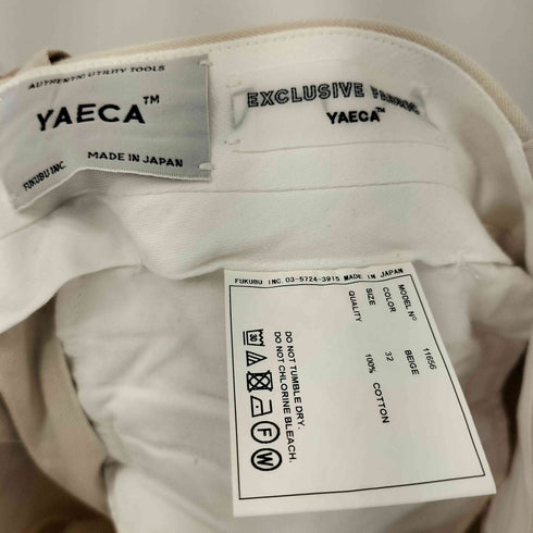 ヤエカ YAECA CHINO CLOTH PANTS TUCK TAPERED メンズ 32
