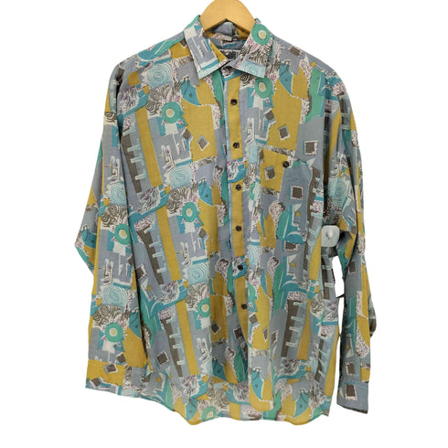 SOUTHWEST ポリレーヨン総柄シャツ メンズ import:M