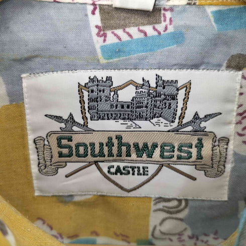 SOUTHWEST ポリレーヨン総柄シャツ メンズ import:M
