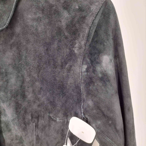 ドルチェアンドガッバーナ DOLCE&GABBANA 90-00S 白タグ イタリア製 裏地レオパード REAL LEATHER スムース レザー スウェード スナップボタン ジャケット ARCHIVE アーカイブ レディース EUR:40