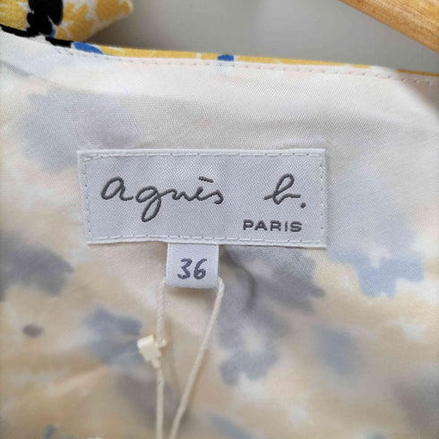 アニエスベー agnes b. ノースリーブ総柄ワンピース レディース JPN:36