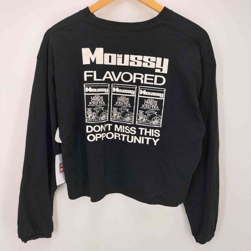 マウジー moussy クロップド丈ロングTシャツ レディース FREE