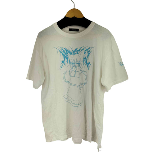 猫耳イラストプリント半袖Tシャツ レディース FREE