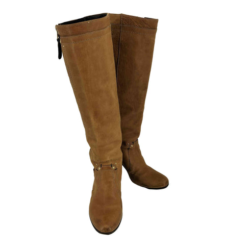 サイドジップ ロング レザーブーツ レディース JPN:23.5