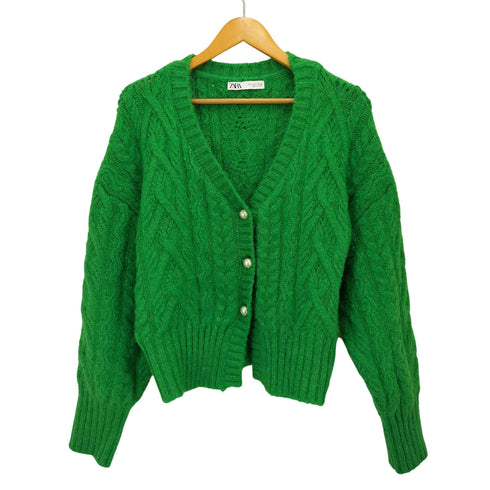 ザラ ZARA クロップドニットカーディガン レディース JPN:L