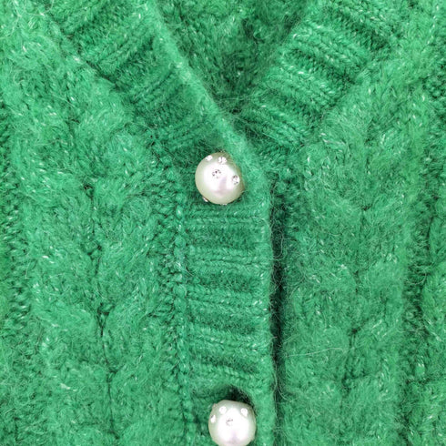 ザラ ZARA クロップドニットカーディガン レディース JPN:L