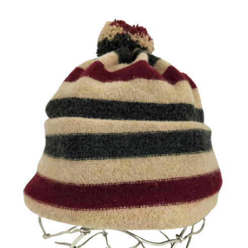 バーバリーロンドン BURBERRY LONDON ボンボン ボーダー ウールビーニー レディース