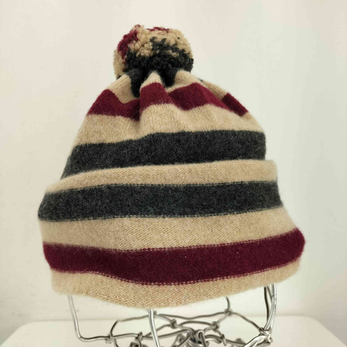 バーバリーロンドン BURBERRY LONDON ボンボン ボーダー ウールビーニー レディース