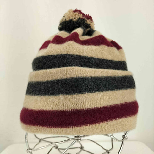 バーバリーロンドン BURBERRY LONDON ボンボン ボーダー ウールビーニー レディース
