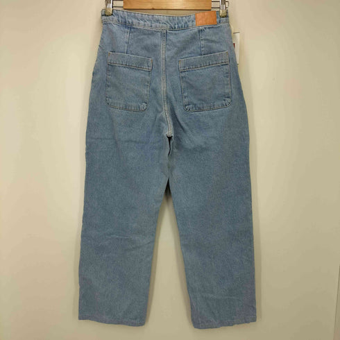 ザラ ZARA パールデザインワイドデニムパンツ レディース 38